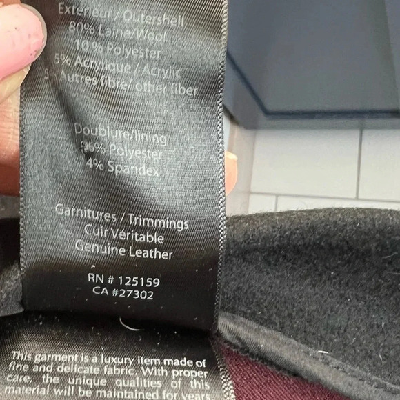 Mackage Black Wool Blend Double Breasted Pea Coat Military Designer Women’s XS - Picture 10 of 15